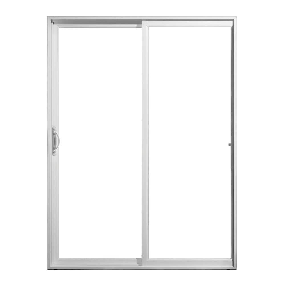 Jeld Wen 96 In X 80 In V 2500 White Vinyl Left Hand Full Lite Sliding Patio Door