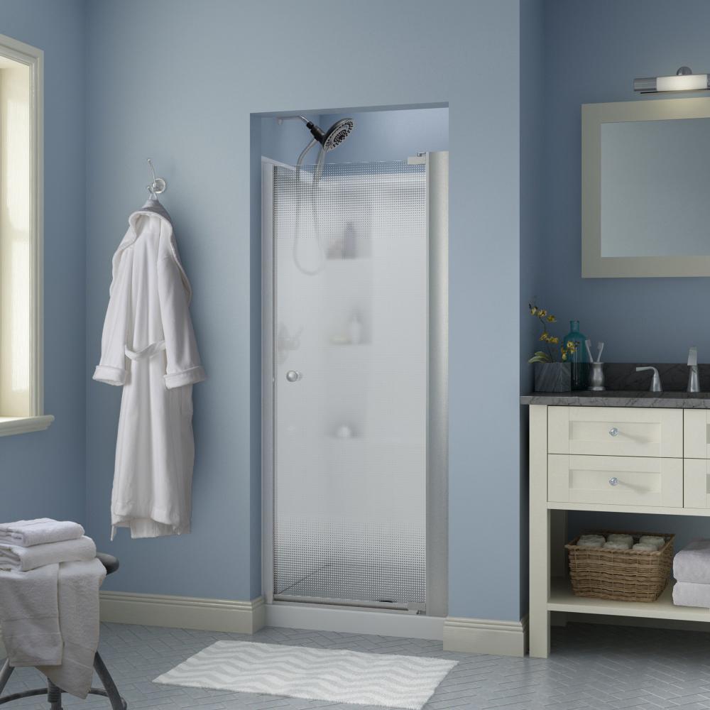 Delta Silverton 30 in. x 643/4 in. SemiFrameless Pivot Shower Door in
