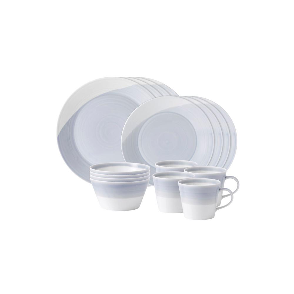 Royal Doulton Royal Doulton 1815 16Piece Blue Porcelain Dinnerware Set