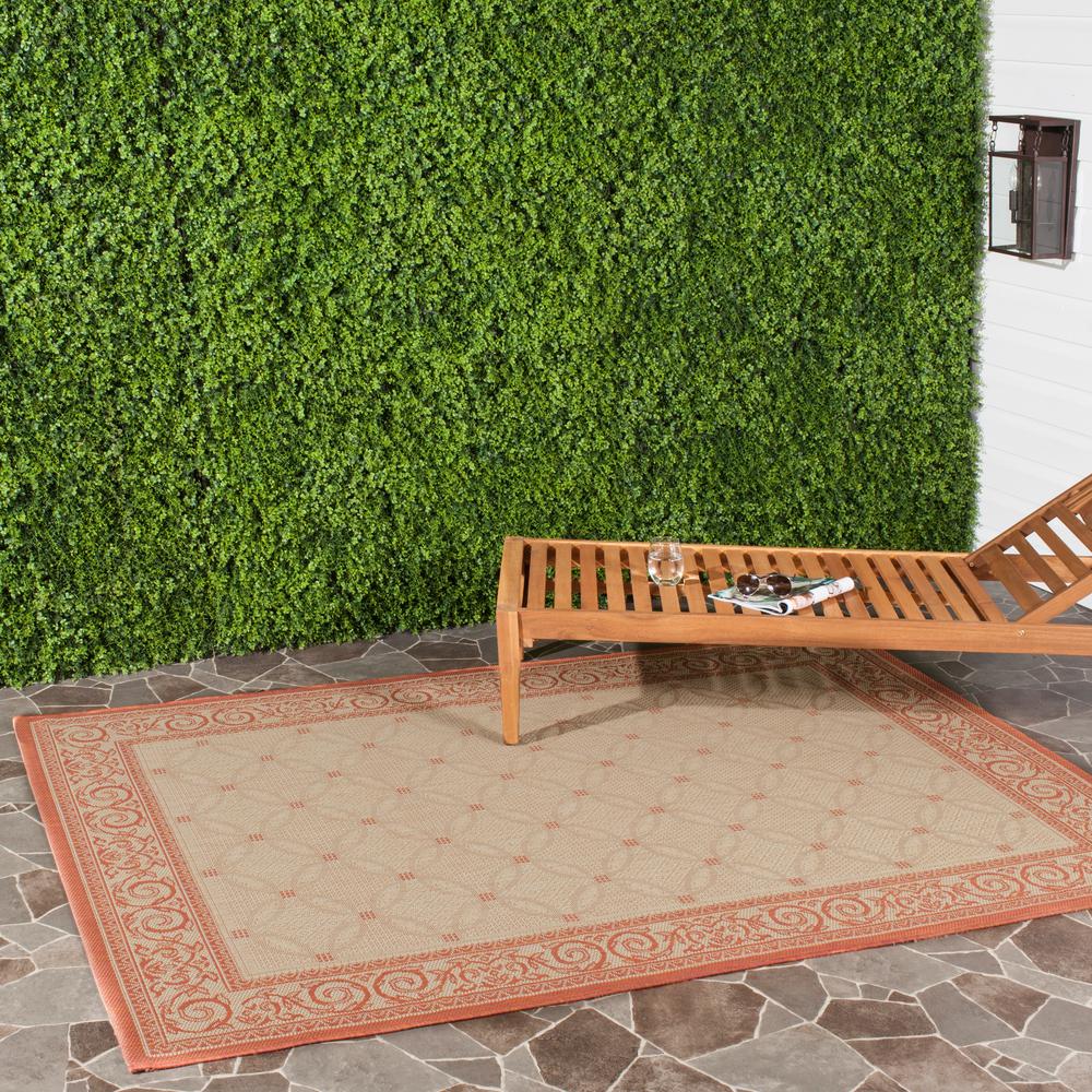 Safavieh Courtyard Terracotta/Bone 8 ft. x 11 ft. Indoor/Outdoor Area RugCY69182418 The