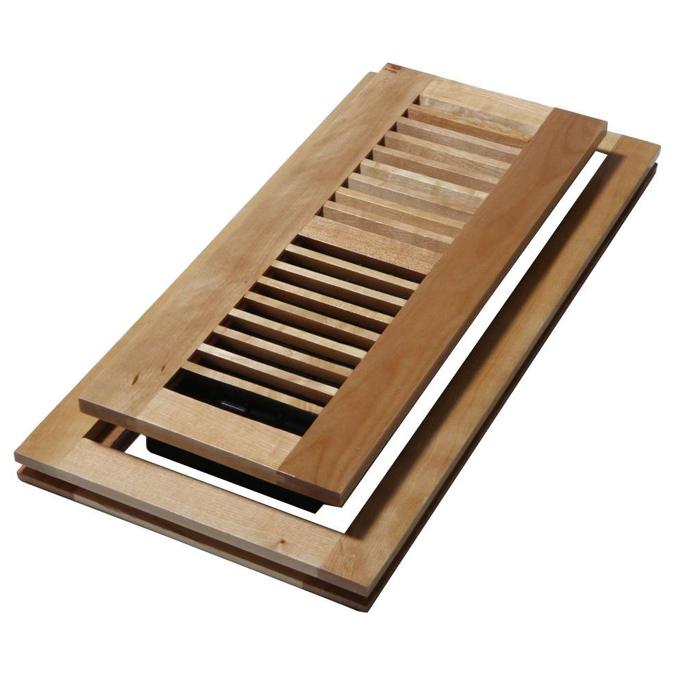 Decor Grates 4 In X 12 In Wood Natural Maple Flush Mount Floor