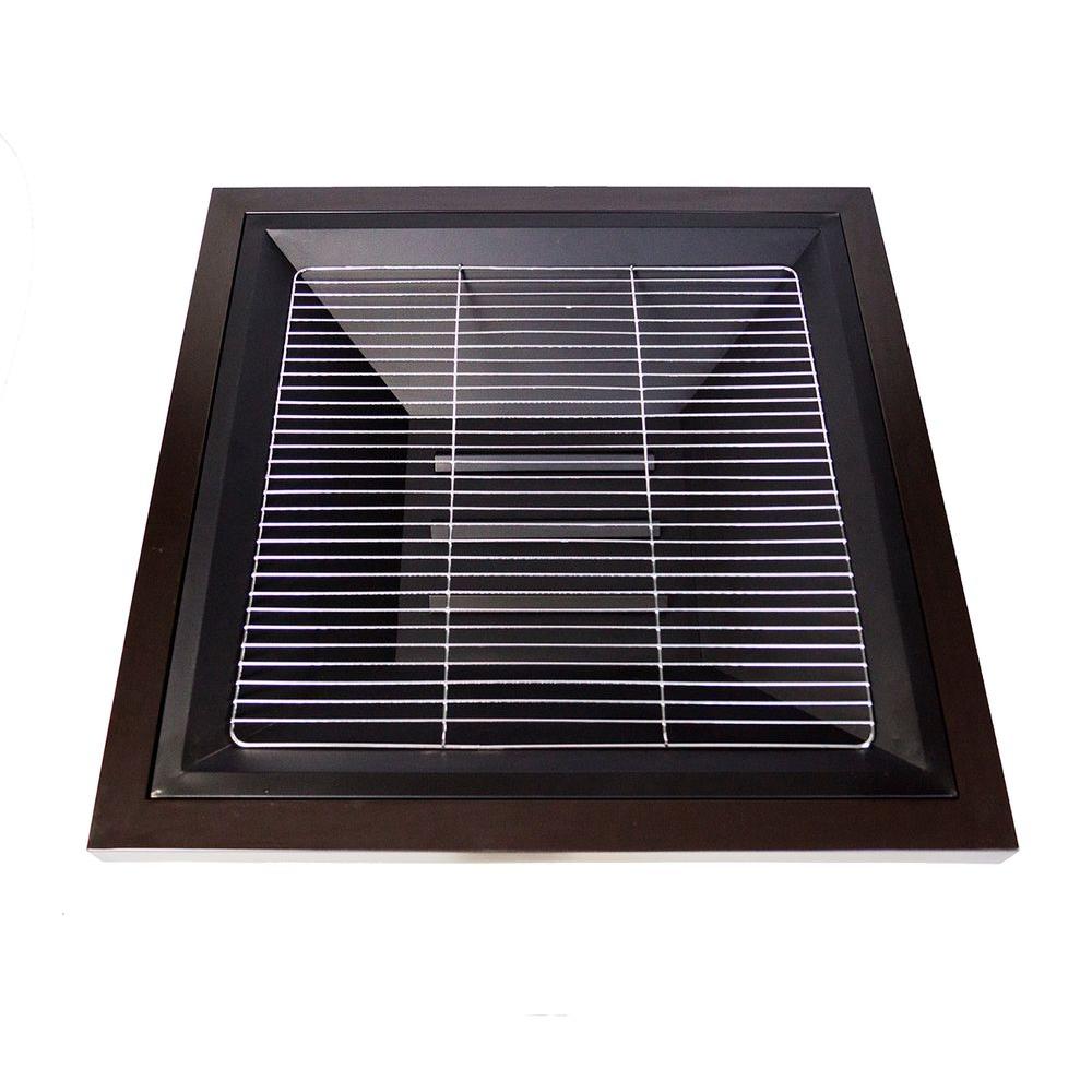 Pleasant Hearth Hudson 34 in x 23 in Square Steel Wood Fire Pit in Wenge with CoverOFW191S