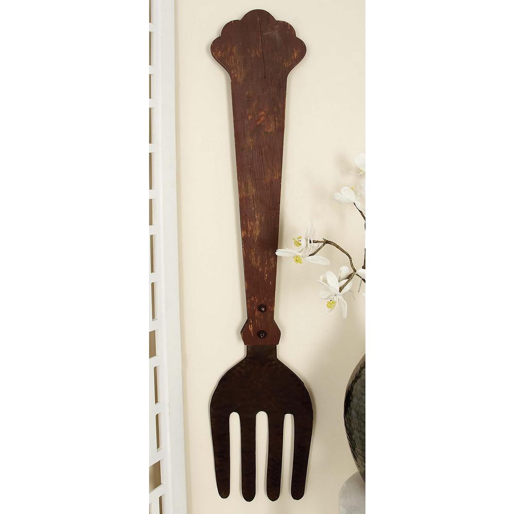 49 In X 11 Wood And Iron Spoon Fork Wall Decor Wood And Iron Spoon Fork Wall Decor In