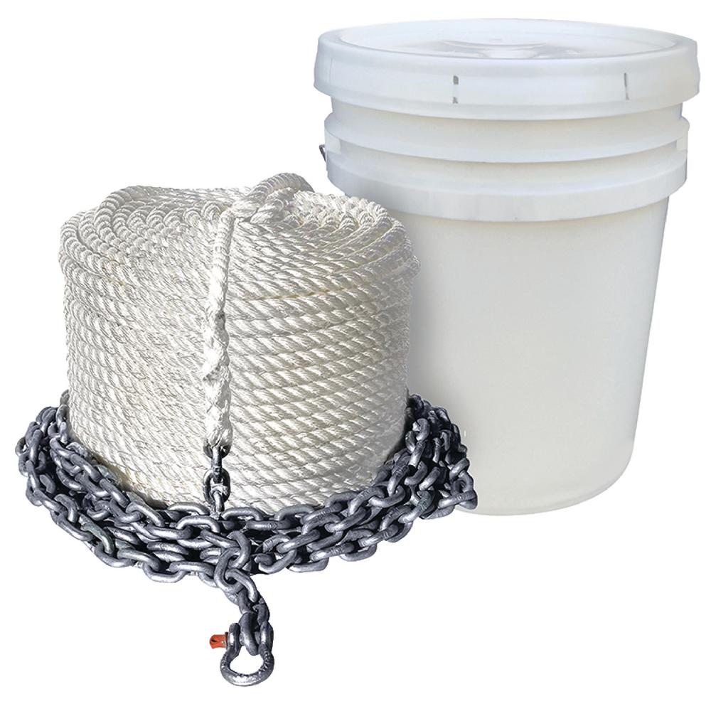 Seachoice Chain 1/2 in. x 200 ft. Anchor Rode Rope, 1/4 in. x 15 ft