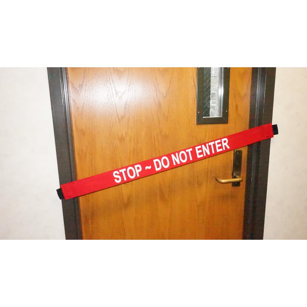 Magnetic Door Barrier Nylon Stop Do Not Enter Safety Banner with ...