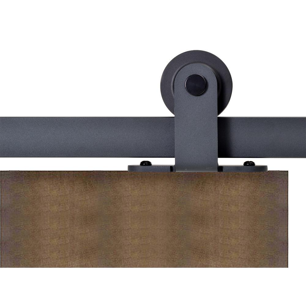 Calhome Top Mount 72 In Matte Black Barn Style Sliding Door Track