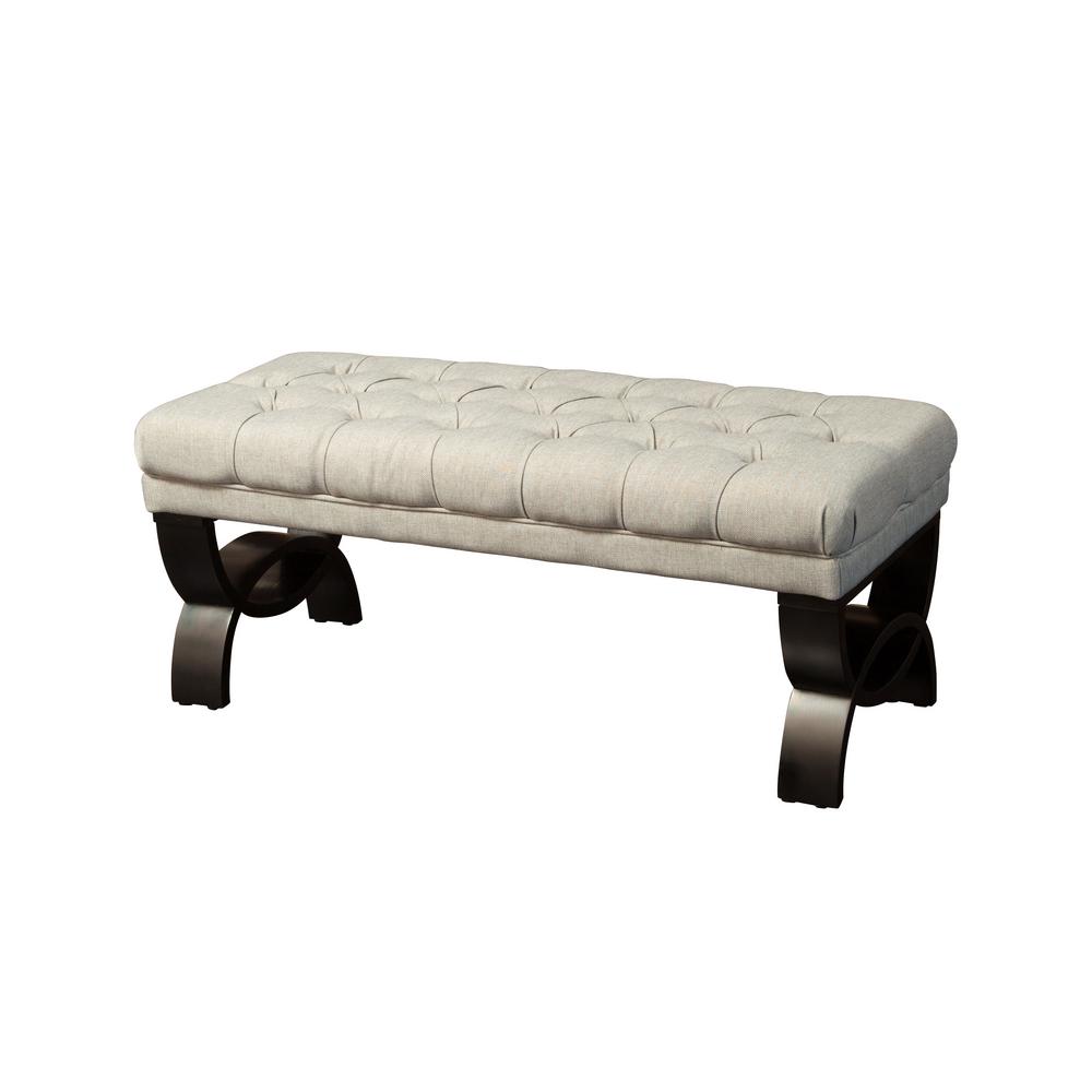 Simpli Home Altman Mist Ottoman BenchAXCOT290 The Home Depot