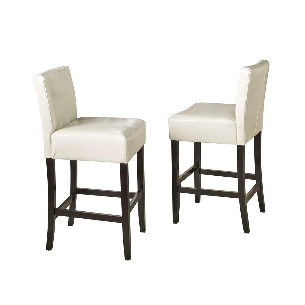 Ivory Leather Bar Stools Pictures