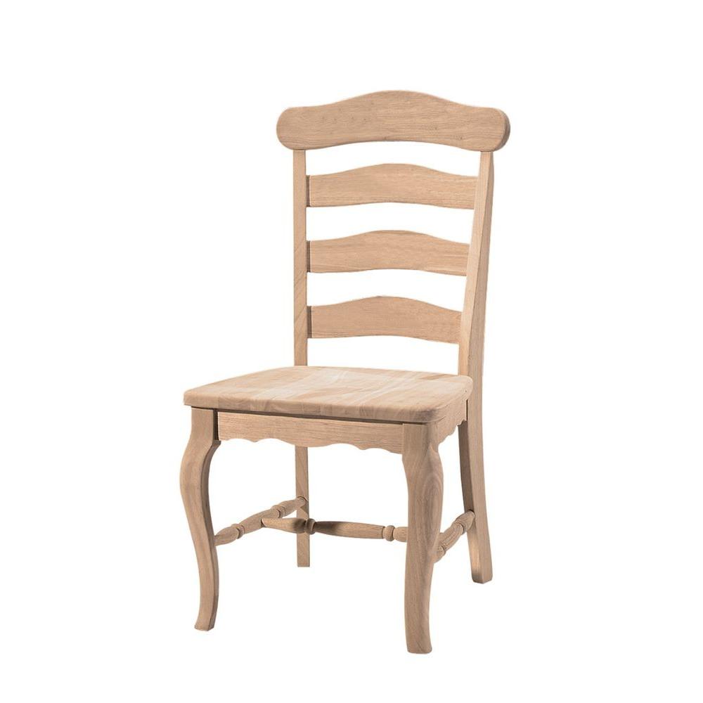 International Concepts Unfinished Wood Dining Chair (Set of 2)-C-219P