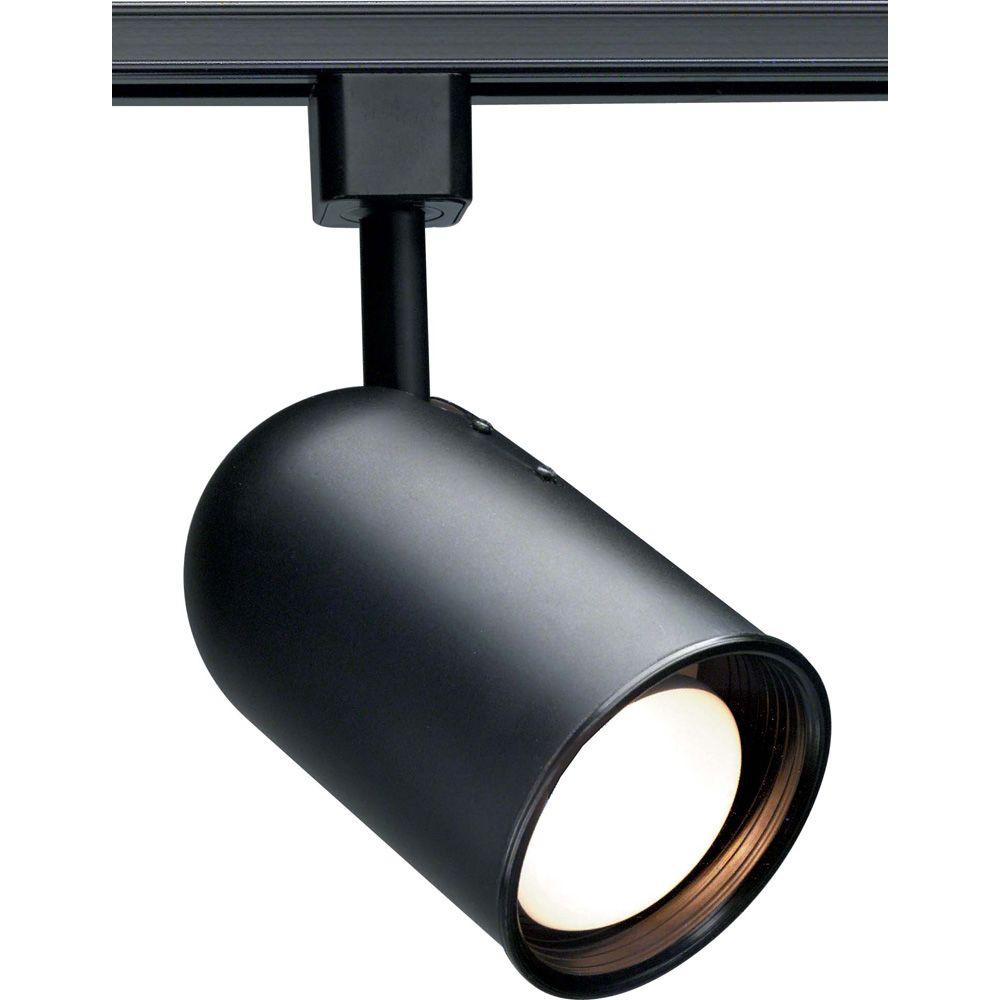 Glomar 1 Light Black Incandescent Track Lighting Head Glomar 1 Light Black Incandescent Track Lighting Head