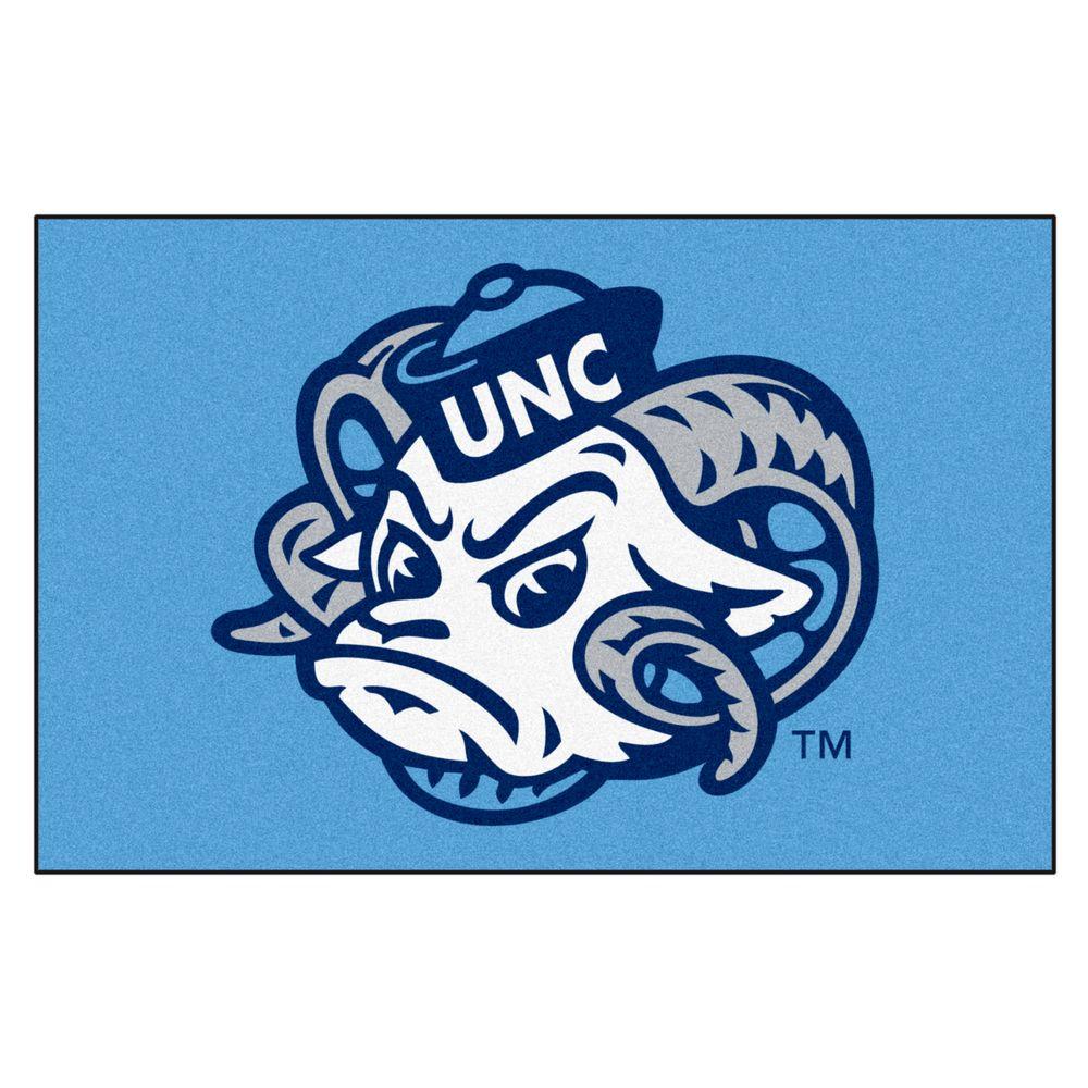 FANMATS NCAA UNC University of North Carolina Chapel Hill Tar Heels Nylon Face Basketball Rug