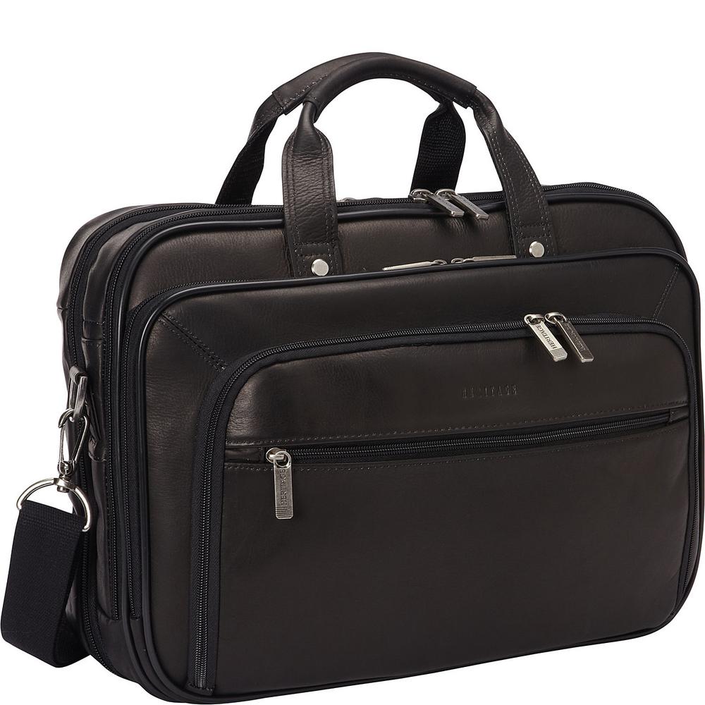 Heritage Colombian Leather 15.6 in. Double Compartment Top Zip ...