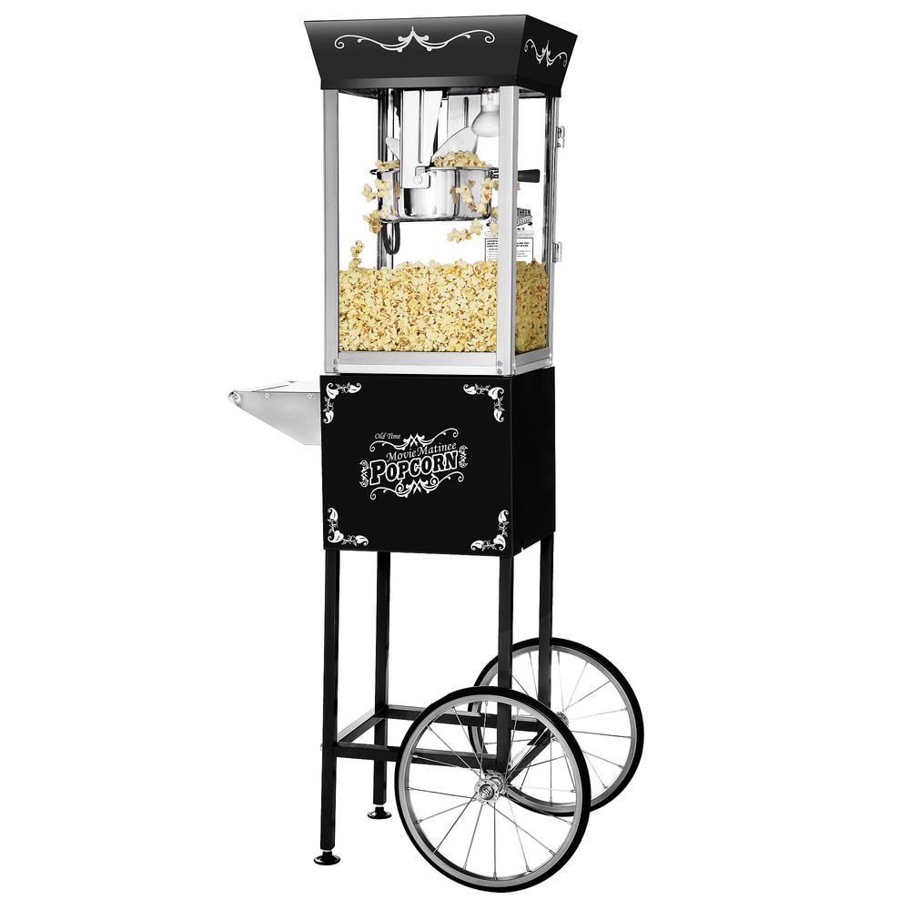 Great Northern Matinee Movie 8 oz. Antique Black Popcorn Machine with