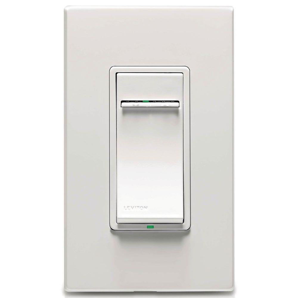 Leviton Vizia Plus 600Watt Incandescent Dimmer with Wall Plate, White