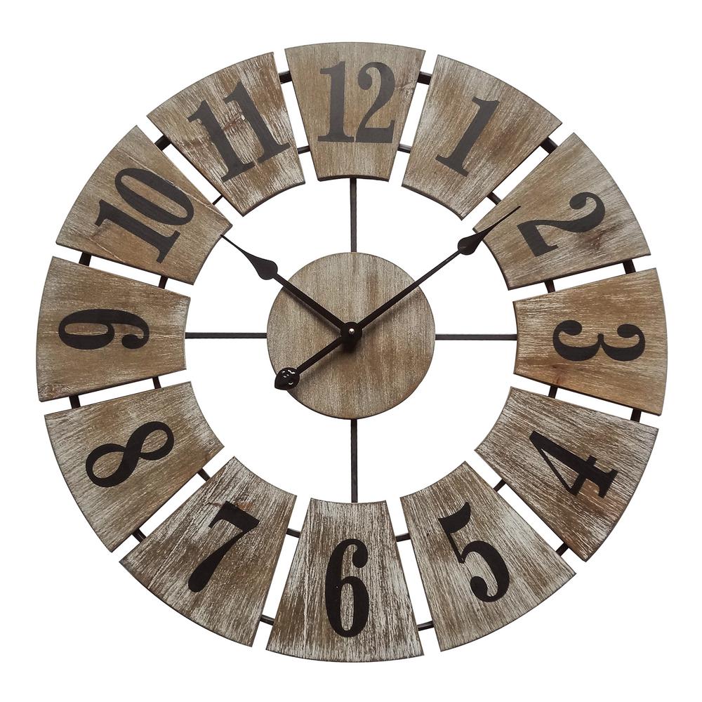 Rustic Charm White Washed Wood Og Wall Clock Rustic Charm White Washed Wood Og Wall Clock