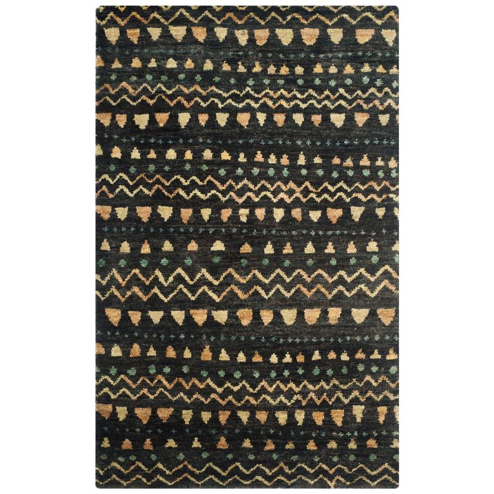 Safavieh Bohemian Black Gold 8 Ft X 10 Area Rug Boh653a The Safavieh Bohemian Black Gold 8 Ft X 10 Area Rug