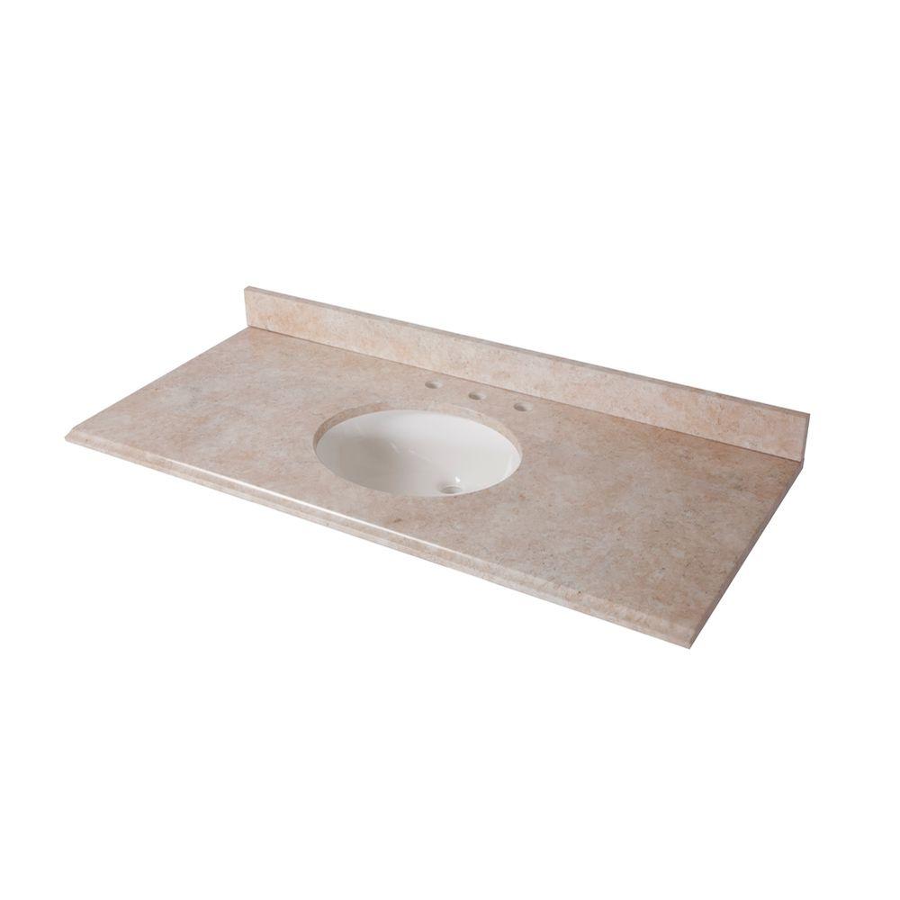 Home Decorators Collection 49 In X 22 In Stone Effects Vanity Top In Oasis Seo4922com Oa The Home Depot