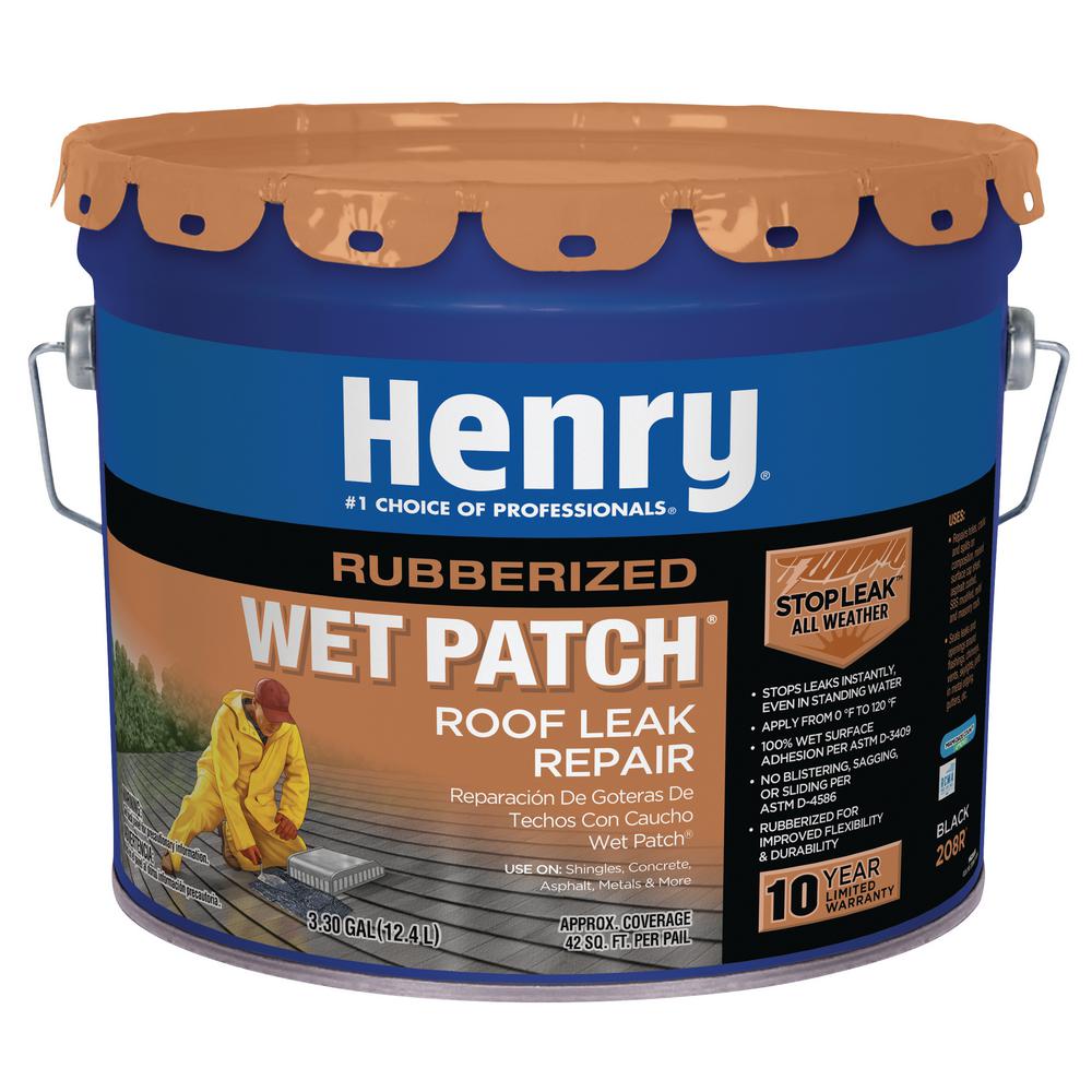 Henry 3.30 Gal. Rubber Wet Patch Roof Cement-HE208R361 - The Home Depot