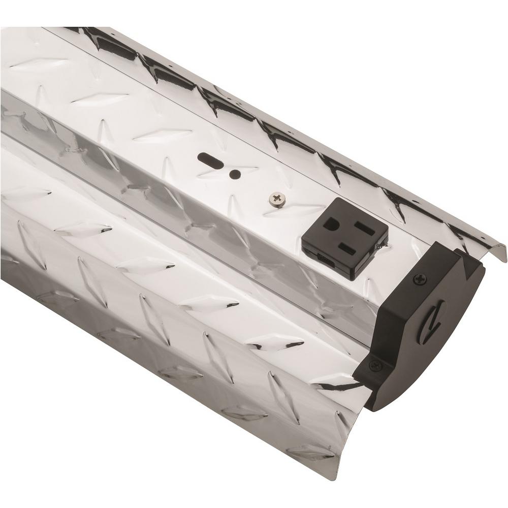 40-Watt Black Integrated LED Diamond Plate Shop Light Lithonia Lighting 4 ft