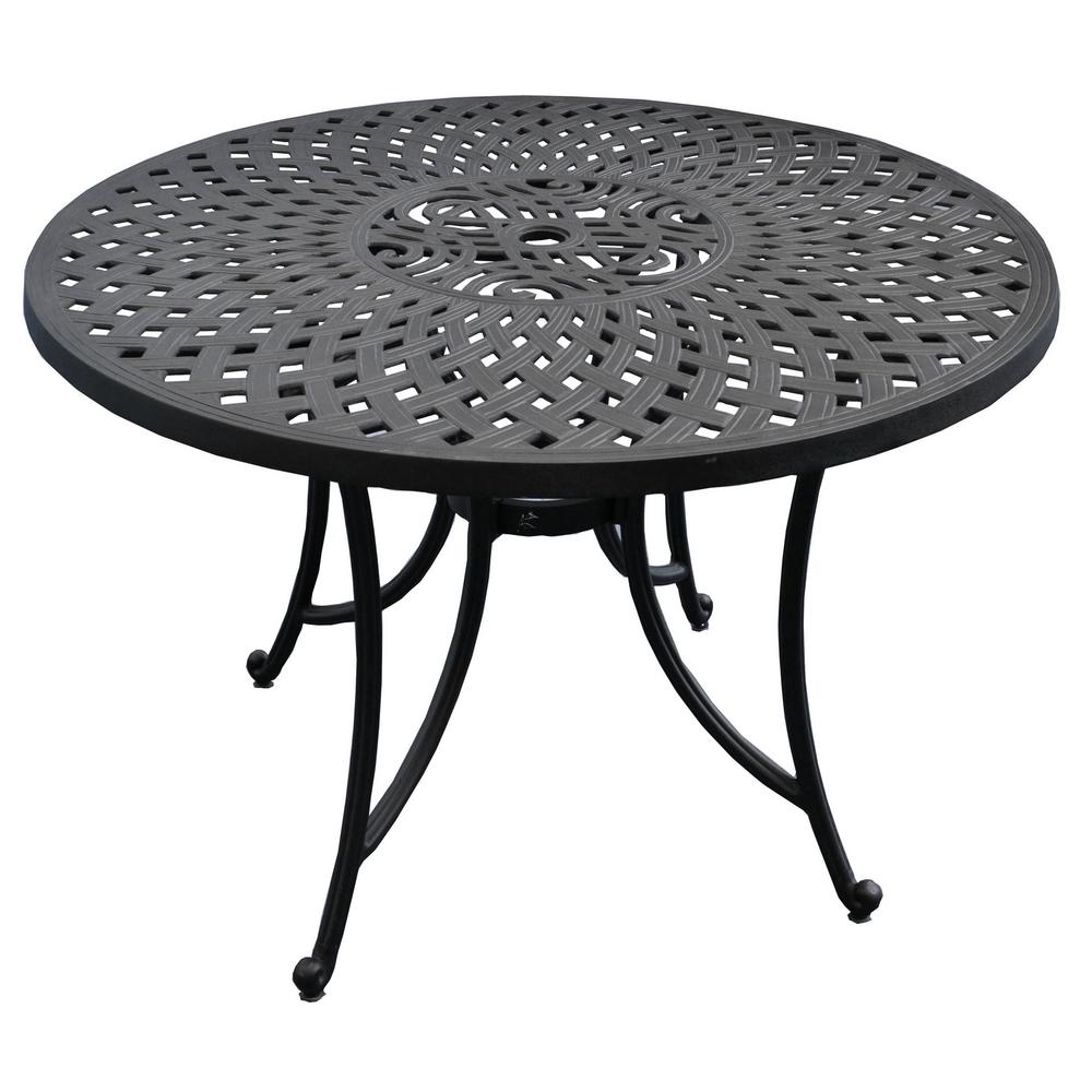 Crosley Sedona Cast Aluminum Outdoor Dining Table Co600142 Bk The Home Depot