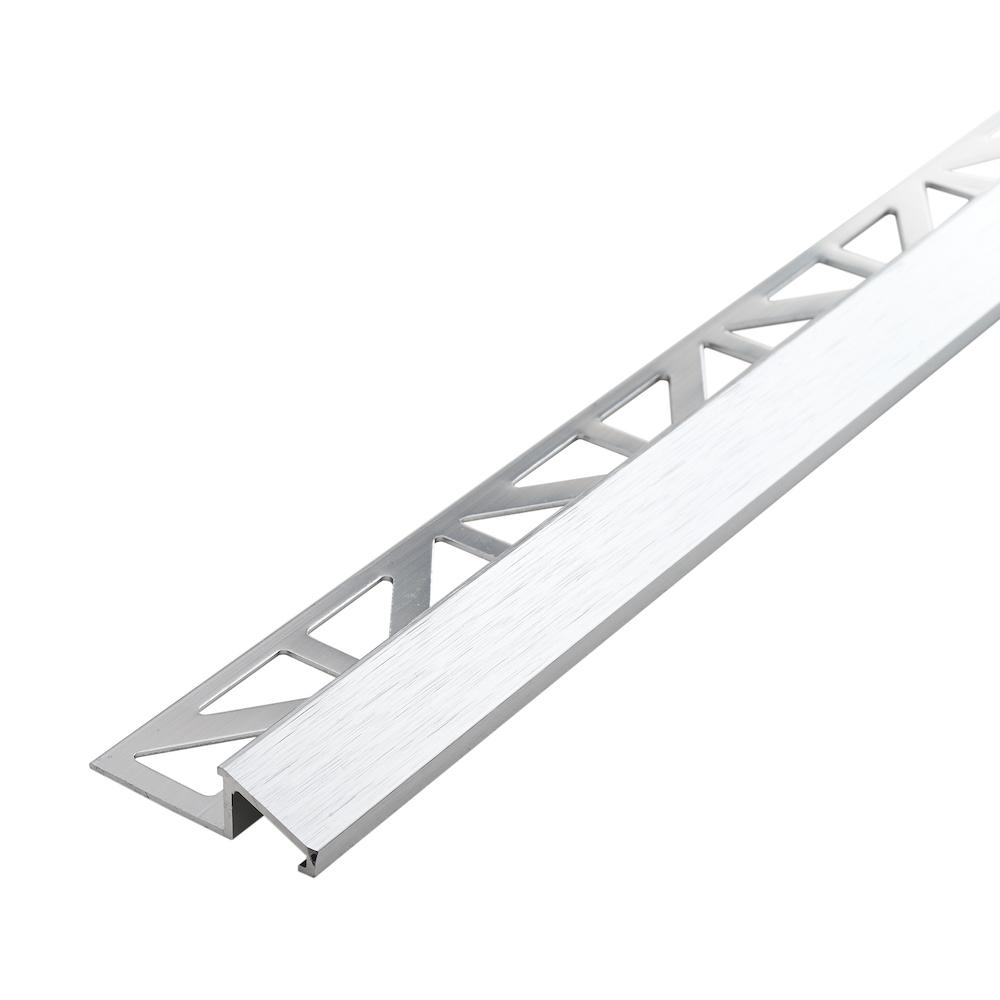 Dural 3 8 In High Gloss Brushed Silver Profile Dta Tr 1062 Sf The Home Depot