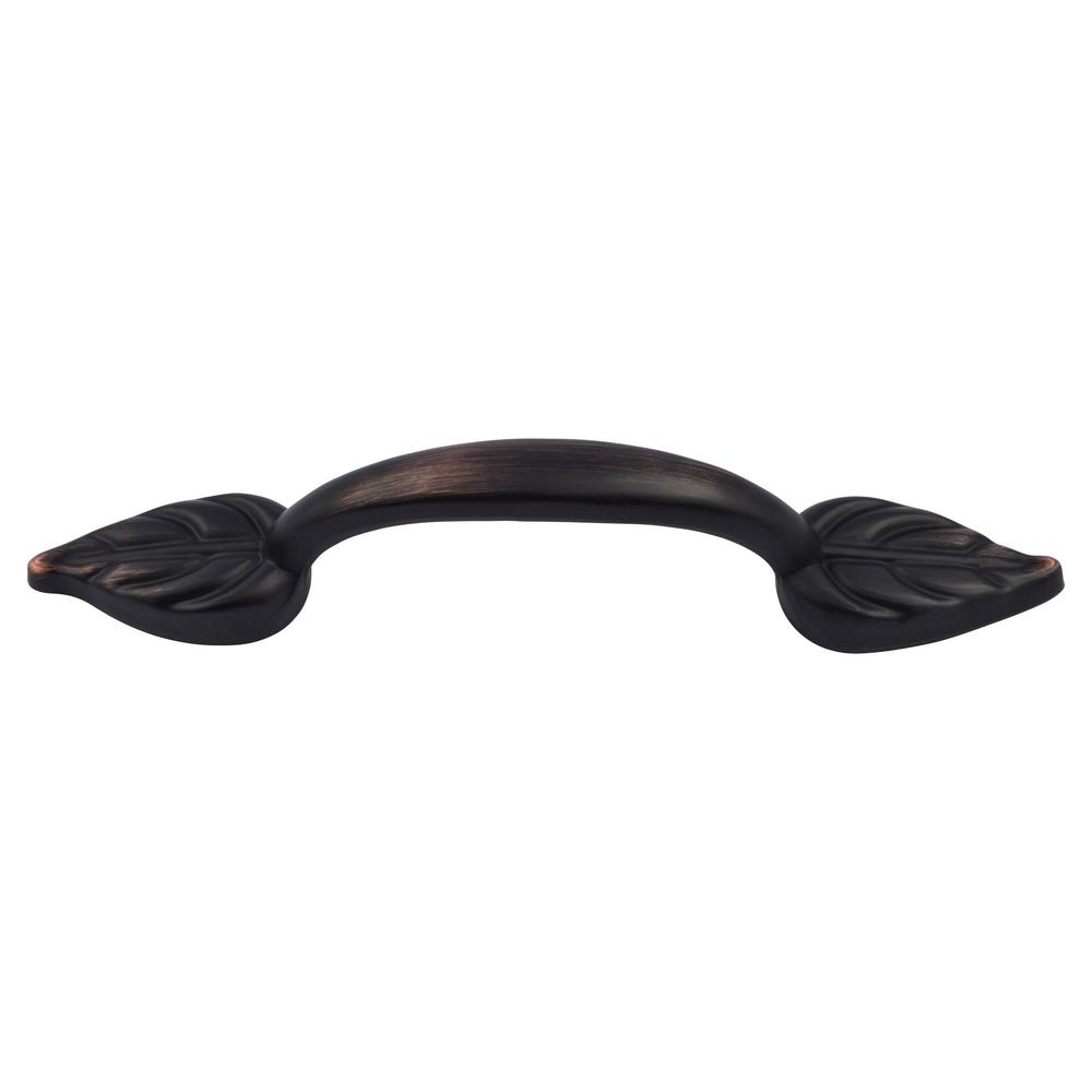 Stone Mill Hardware 3 In Center To Center Oil Rubbed Bronze Leaf