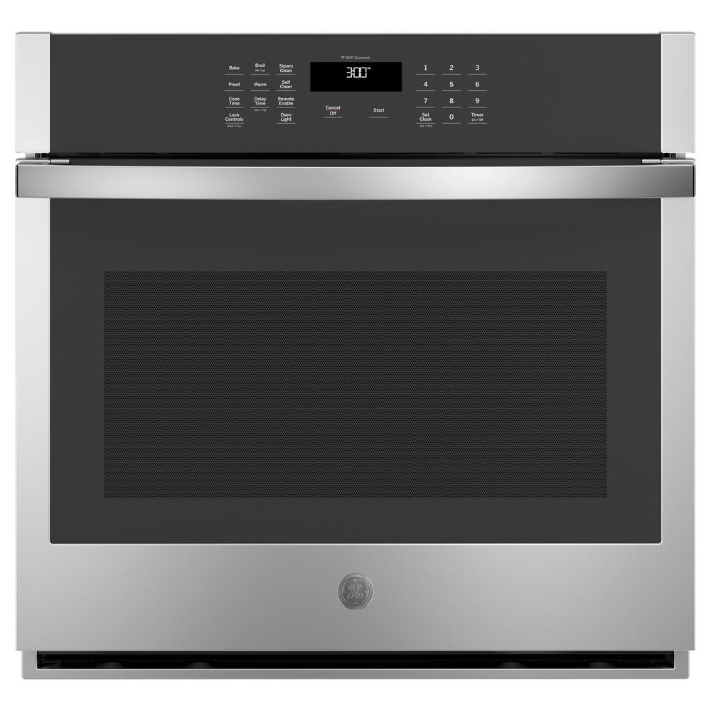 GE 30 in. Smart Single Electric Wall Oven Self-Cleaning in Stainless Steel, Silver was $1649.0 now $898.0 (46.0% off)