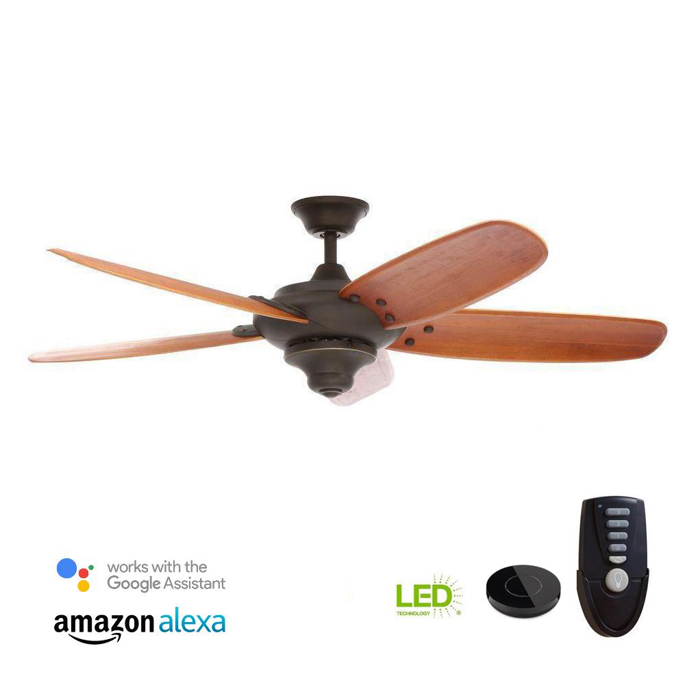 Home Decorators Collection Altura 56 In Oil Rubbed Bronze Ceiling Fan Works With Google Assistant And Alexa