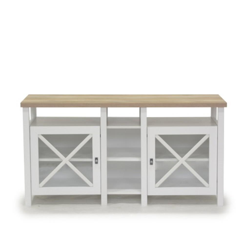 Sauder Cottage Road Soft White Entertainment Center 416080 The
