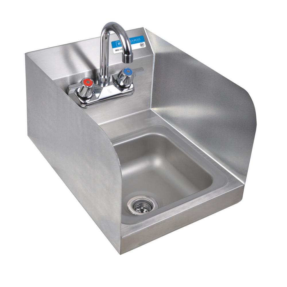 Stainless Steel Wall Mount Sinks Bathroom Sinks The Home Depot