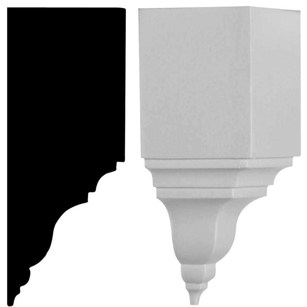 Ekena Millwork 51/2 in. x 51/2 in. x 133/4 in. Inside Corner for Moulding ProfilesMIC05X06BI
