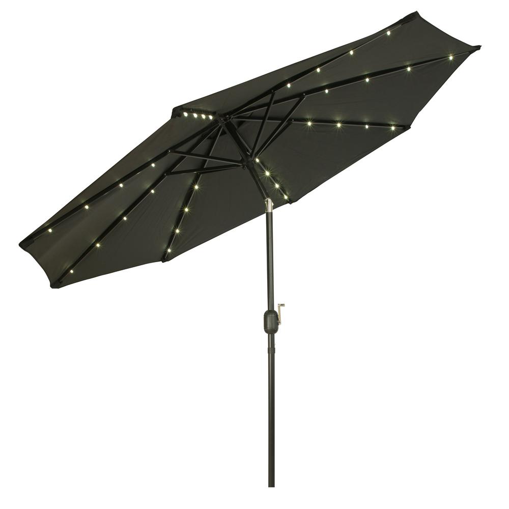 Solar Led Lighting Included Trademark Innovations Patio 9 Ft Deluxe Solar Powered Led Lighted Patio Umbrella