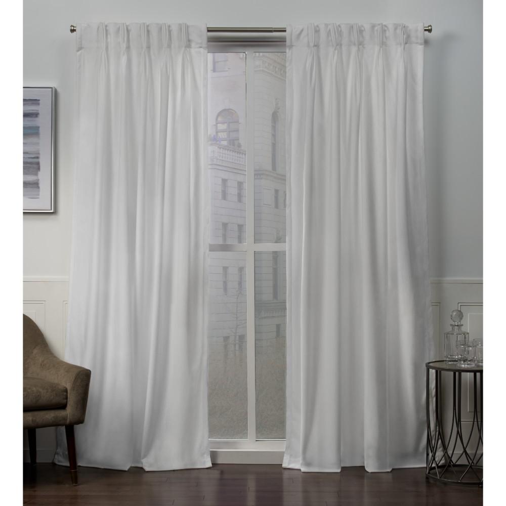 White Pinch Pleats Curtains Drapes Window Treatments The