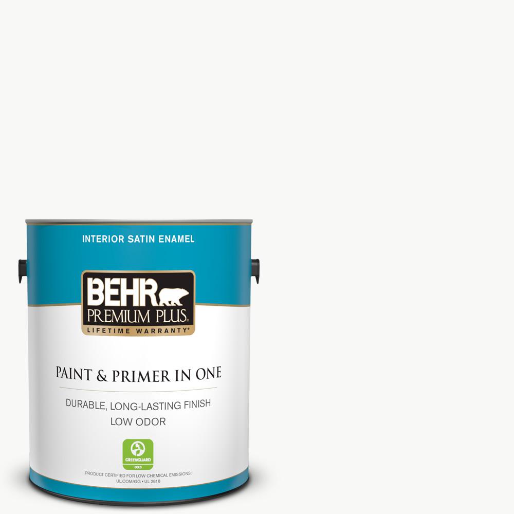 1 gal. Ultra Pure White Satin Enamel Low Odor Interior Paint and Primer in One