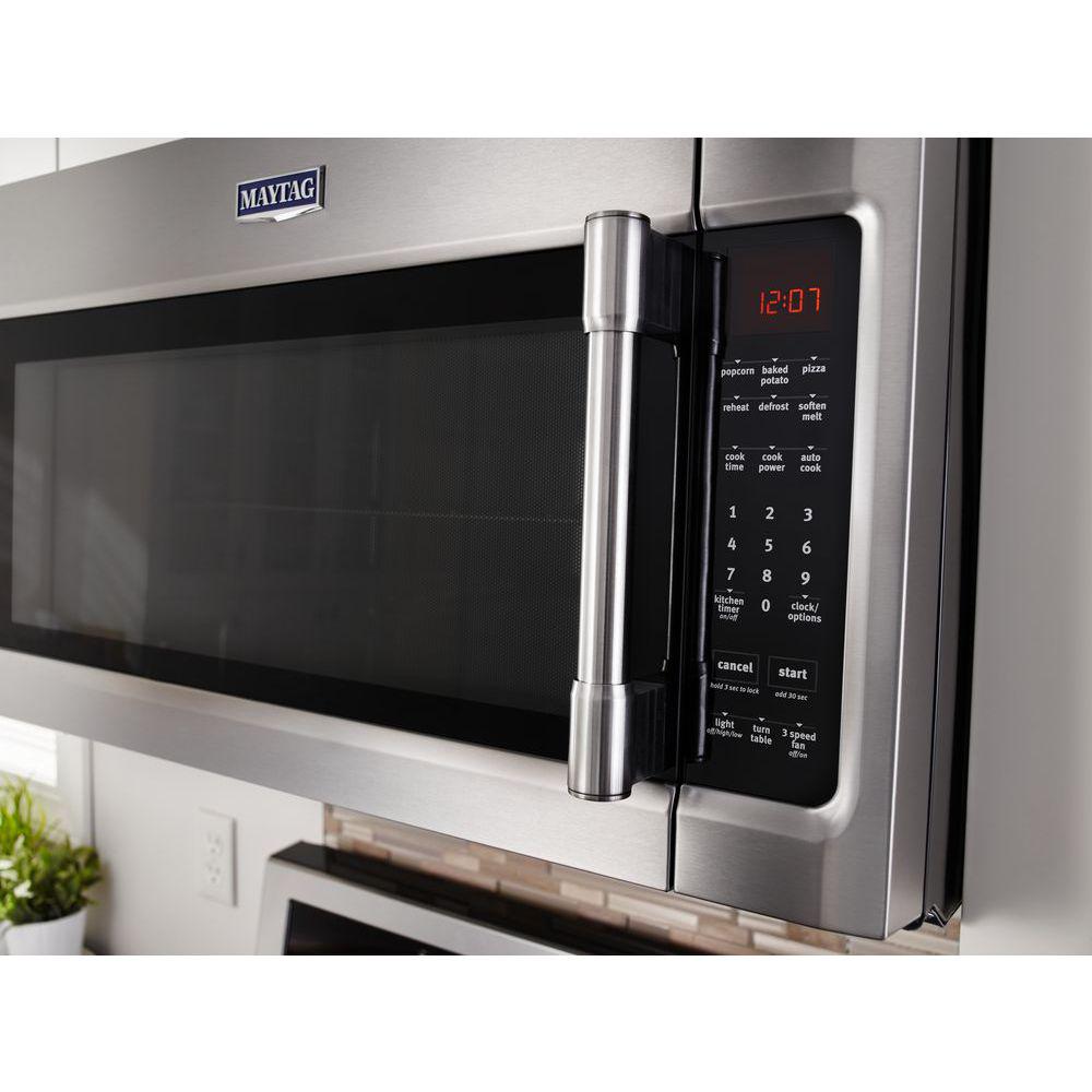Maytag 2 0 Cu Ft Over The Range Microwave In Fingerprint Resistant 11