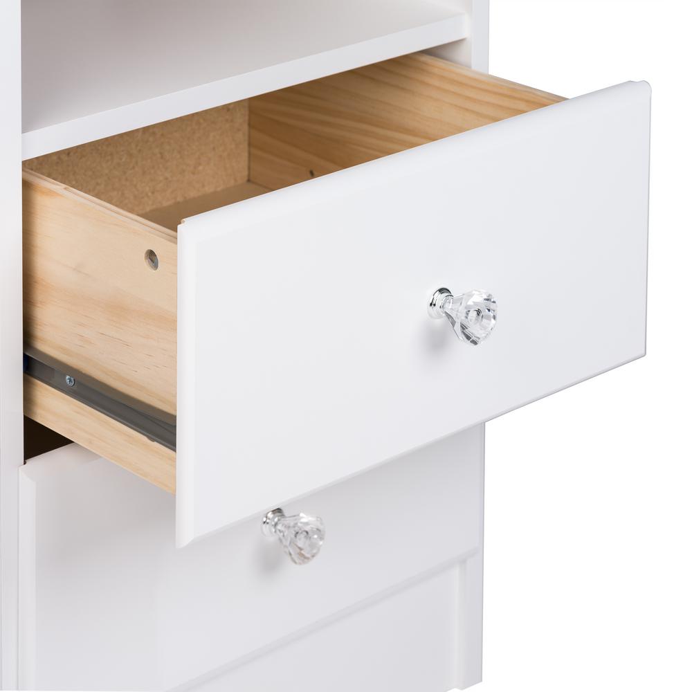 Prepac Astrid 6 Drawer Crystal White Chest Of Drawers Wdbh 0401 1
