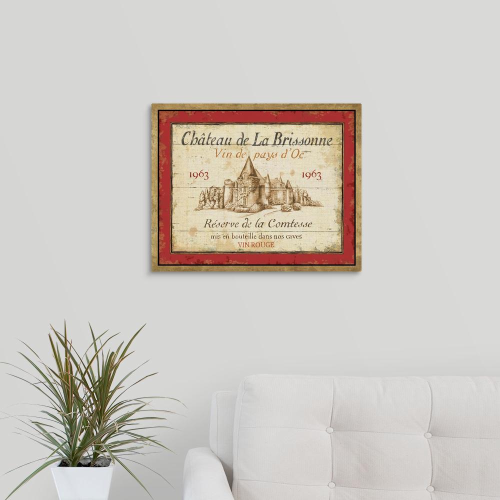 French Wine Labels I By Daphne Brissonnet Canvas Wall Art
