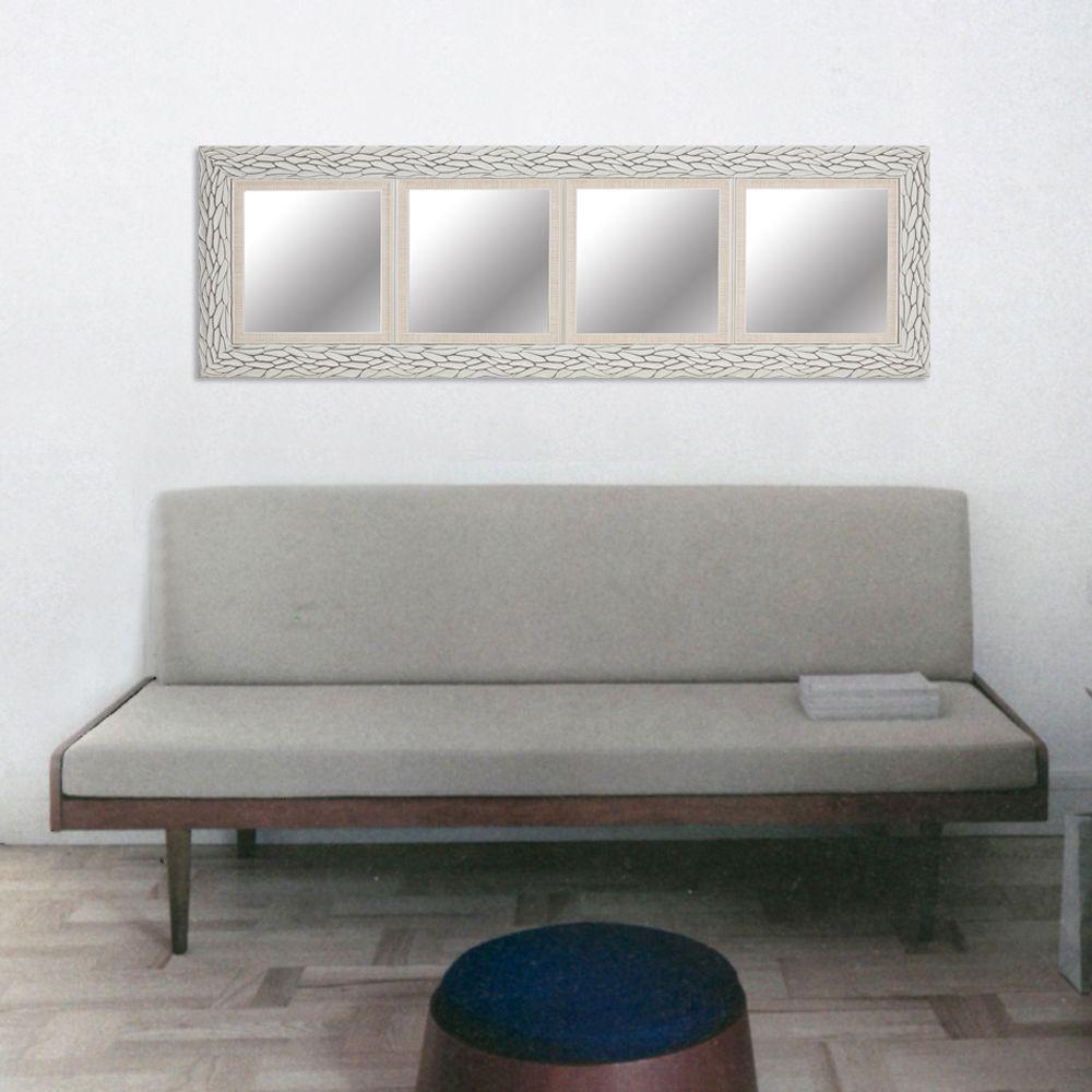 60 In W X 18 H White Bark Quadruple Opening Mirror 4 Inner 60 In W X 18 H White Bark Quadruple Opening Mirror 4