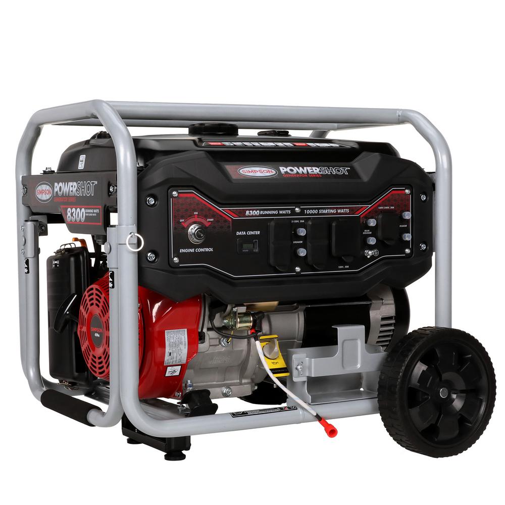 Simpson 8,300-Watt Gasoline Powered Electric Start Portable Generator ...