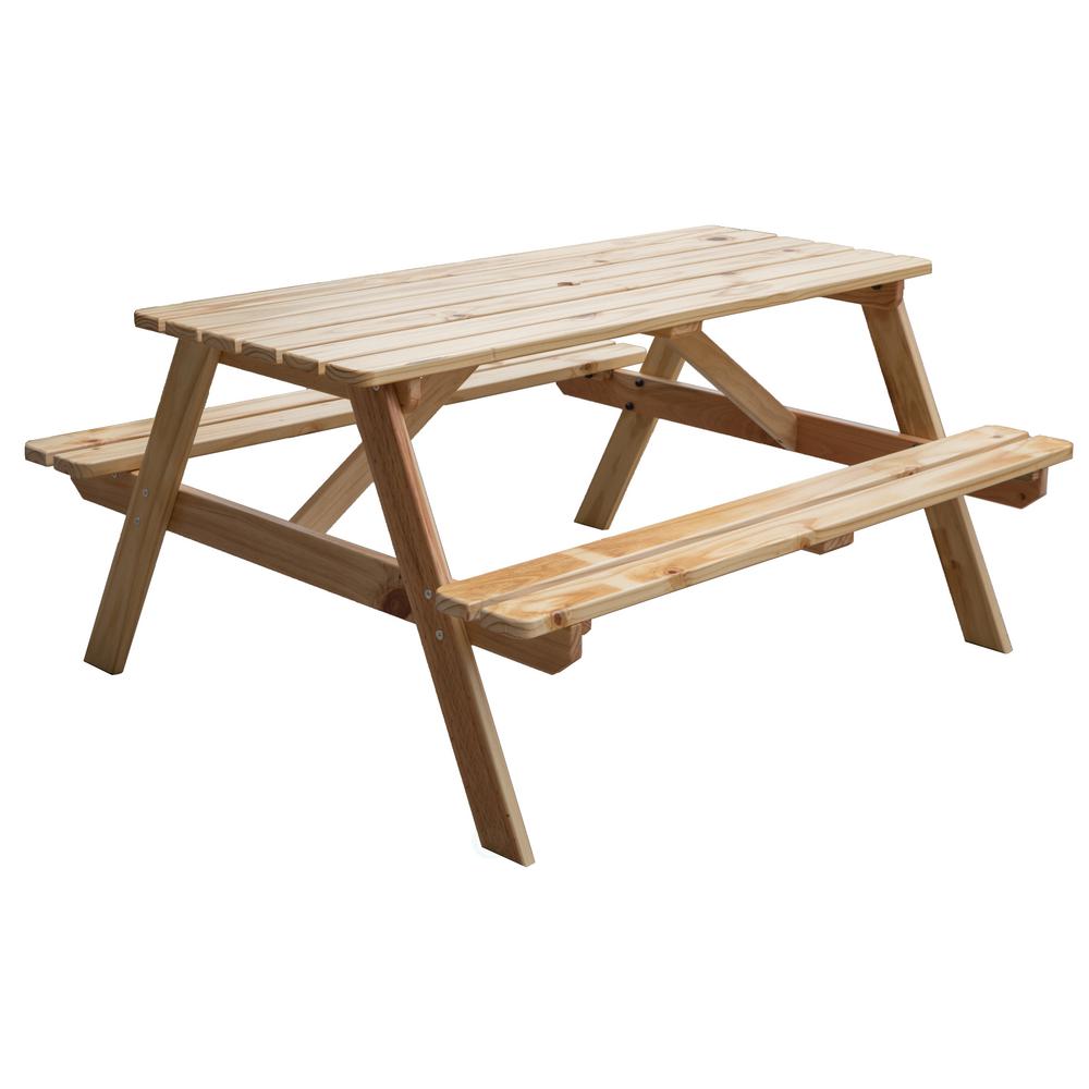 Umbrella Hole Picnic Tables Patio Tables The Home Depot