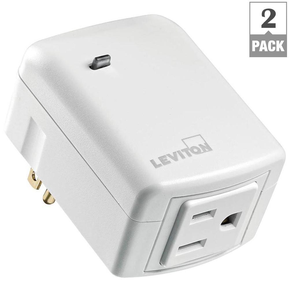 Smart Outlets Lighting The Home Depot 15 Amp Decora Smart Plug In Outlet With Z Wave Plus Technology White