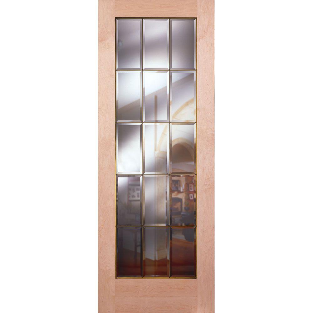 Feather River Doors 36 In X 80 15 Lite Unfinished Maple Clear Bevel Brass Woodgrain Interior Door Slab Lm15013068b375 The Home Depot - 15 Panel Bevelled Glass Interior Doors Feather River Doors 36 In X 80 15 Lite Unfinished Maple Clear Bevel Brass Woodgrain Interior Door Slab Lm15013068b375 The Home Depot - 15 Panel Bevelled Glass Interior Doors