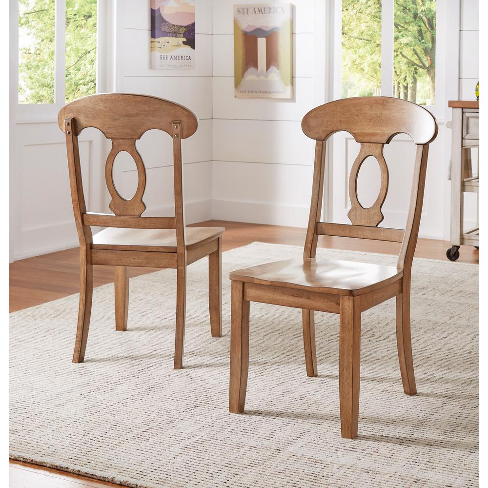 Homesullivan Sawyer Oak Wood Napoleon Back Dining Chair Set Fo 2 Homesullivan Sawyer Oak Wood Napoleon Back Dining Chair Set Fo 2