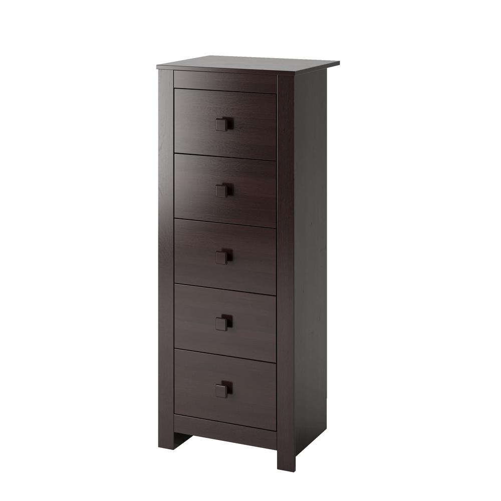 Corliving Madison 5 Drawer Tall Boy Chest In Rich Espresso Bmg 371