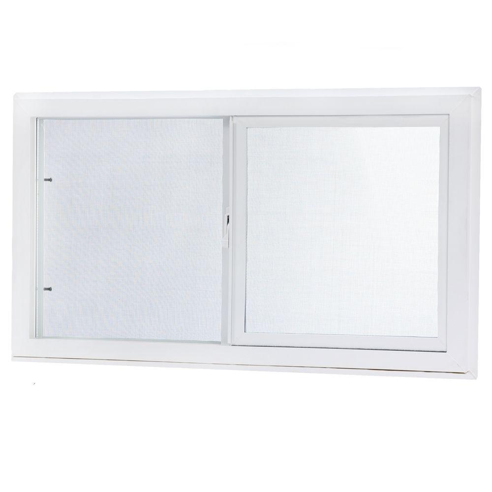 TAFCO WINDOWS 32 In X 16 In Awning Vinyl Window With Screen