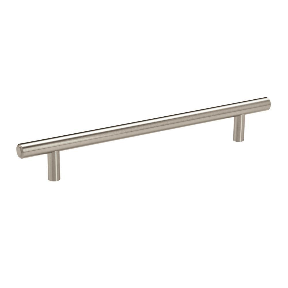 Amerock Bar Pulls 7 In 178 Mm Center To Center Satin Nickel Cabinet Drawer Pull 10 Pack 10bx1178g10 The Home Depot