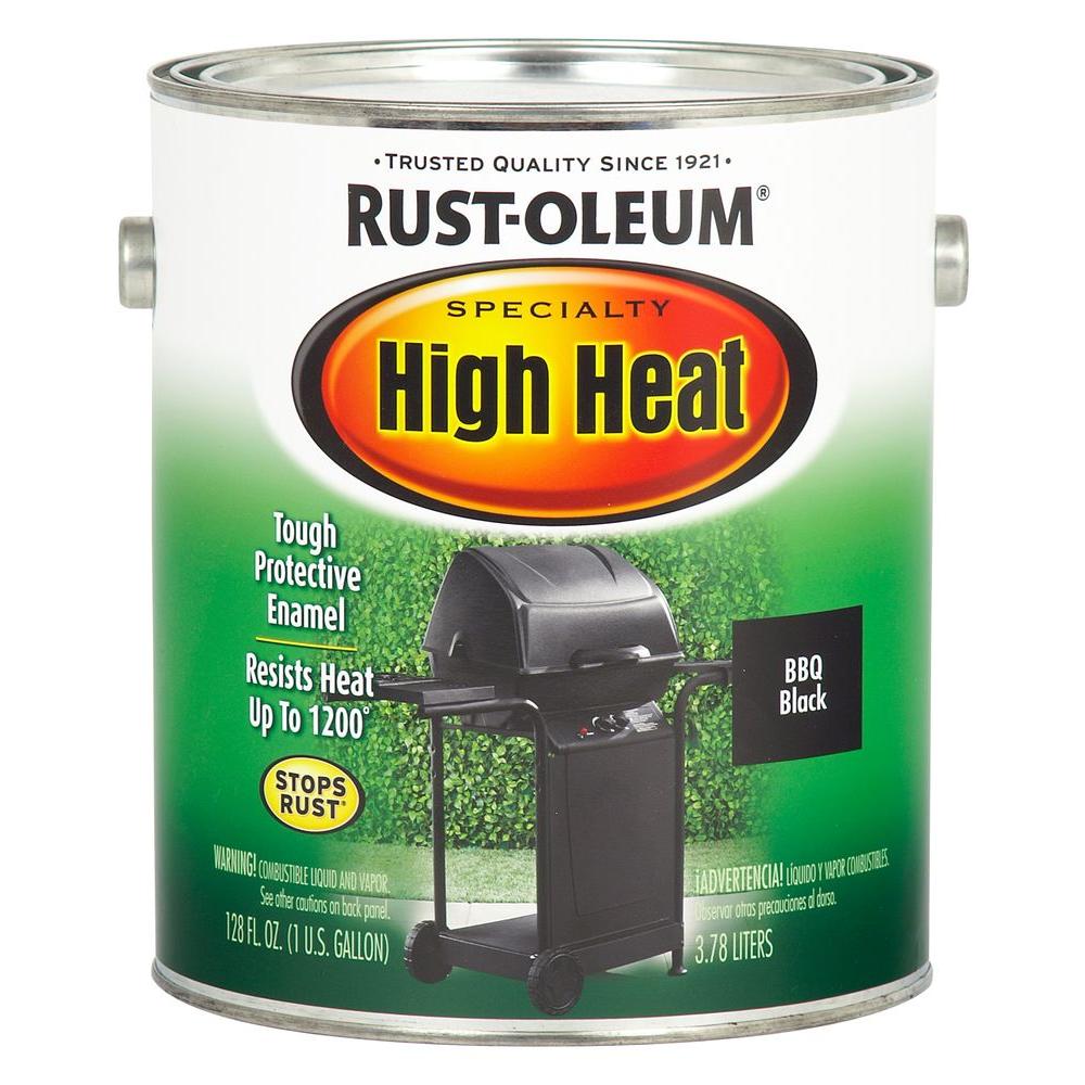 Rust Oleum Specialty 1 Gal Bar B Que Satin Black Low Voc High Heat Bar B Que Satin Black Low Voc