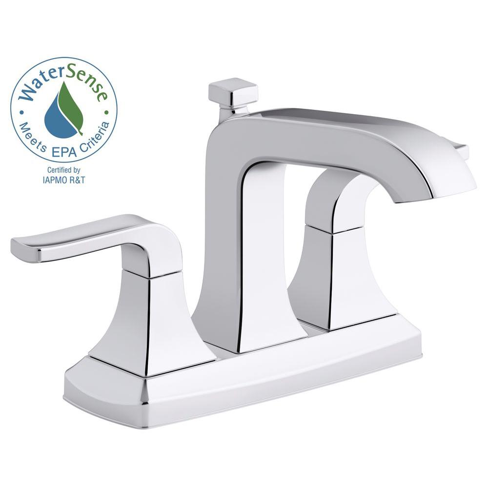 Kohler Rubicon 4 In Centerset 2 Handle Bathroom Faucet In