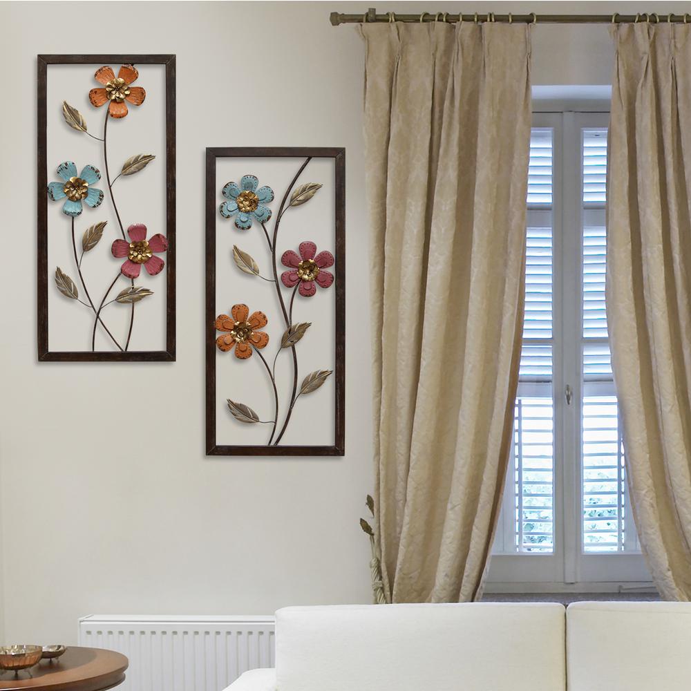 Fl Panel Metal Wall Decor