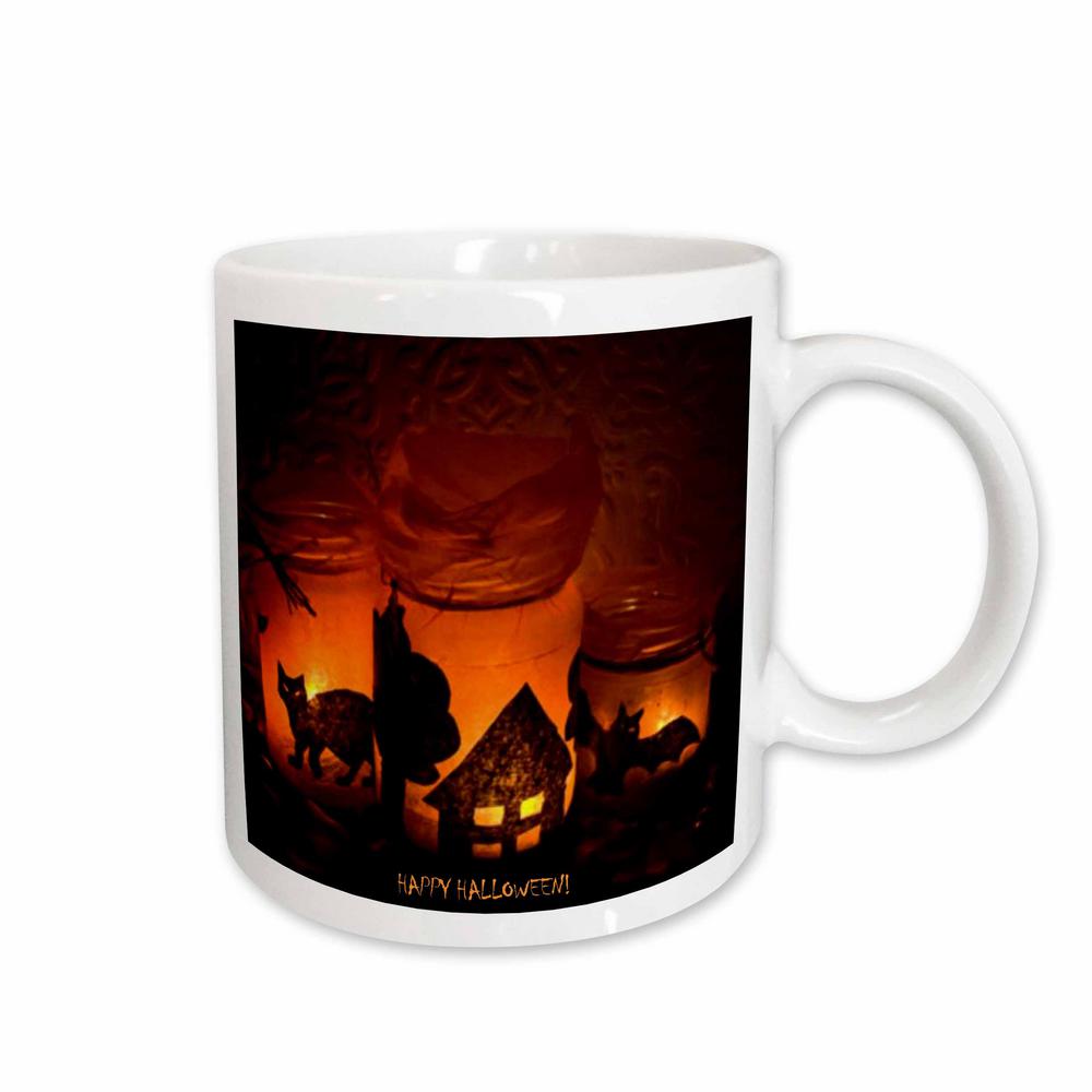 Rose Sandy Mertens Designs 11 Oz White Ceramic Rose Sandy Mertens Designs 11 Oz White Ceramic Cat House And Bat
